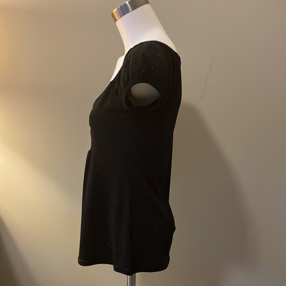 Orsay Black Sparkling Babydoll Top European size Medium - Picture 2 of 7